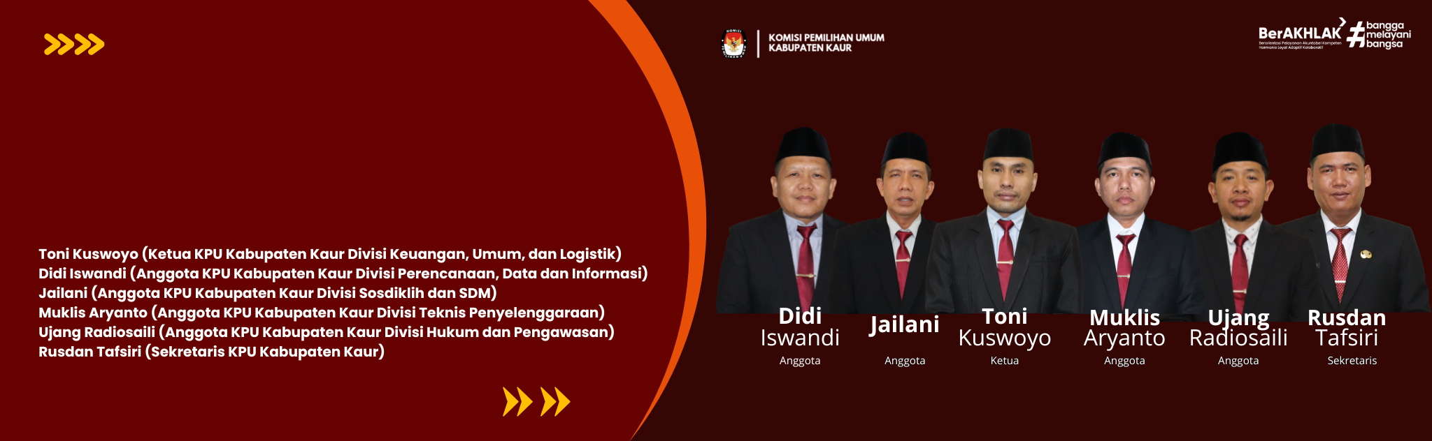 Pimpinan KPU Kabupaten Kaur